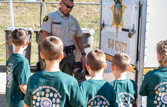Children and local law enforcement at Central Coast Cops 'N Kids Field Day 4
