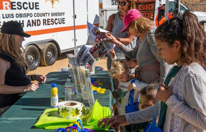 Officers and families at a Cops 'N Kids event